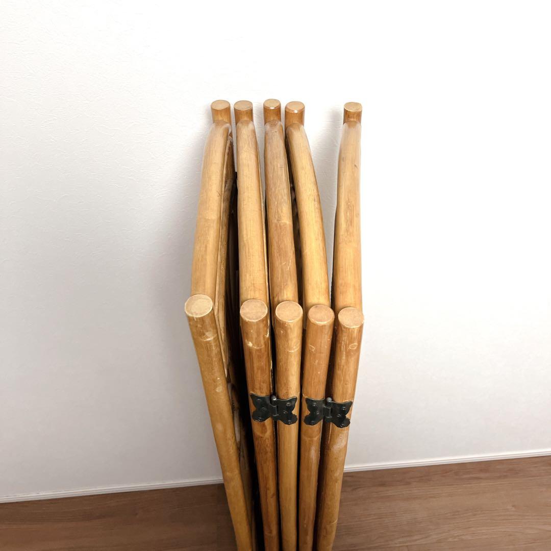 籐家具 ラタン 5連 パーテーション ブラインド 間仕切り 衝立 昭和レトロ