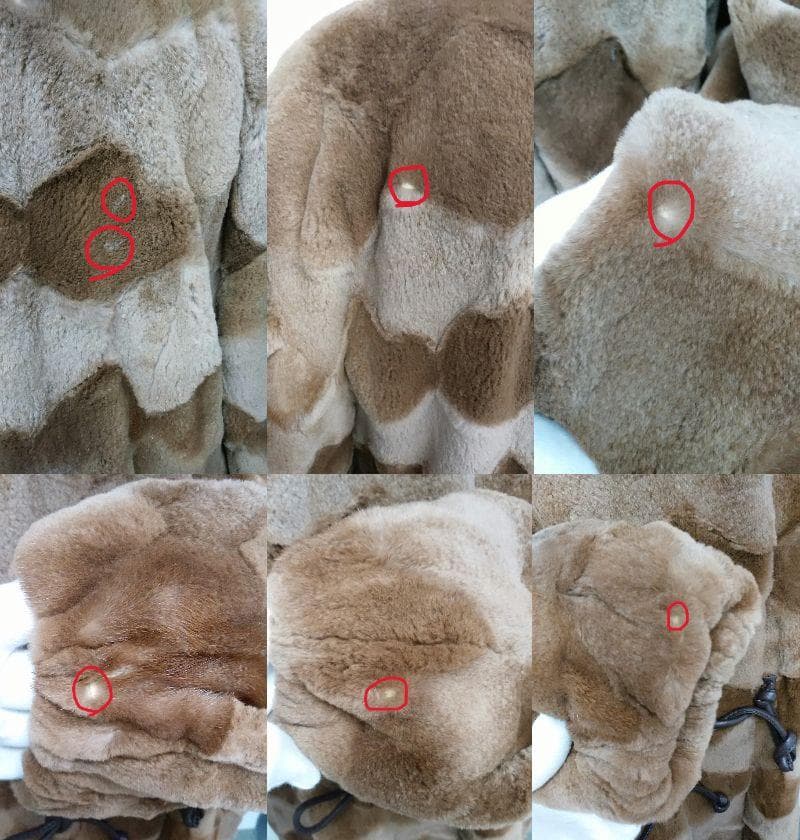 vertfonce’　毛皮　ファー　ロングコート　パターン付き　ロングコート