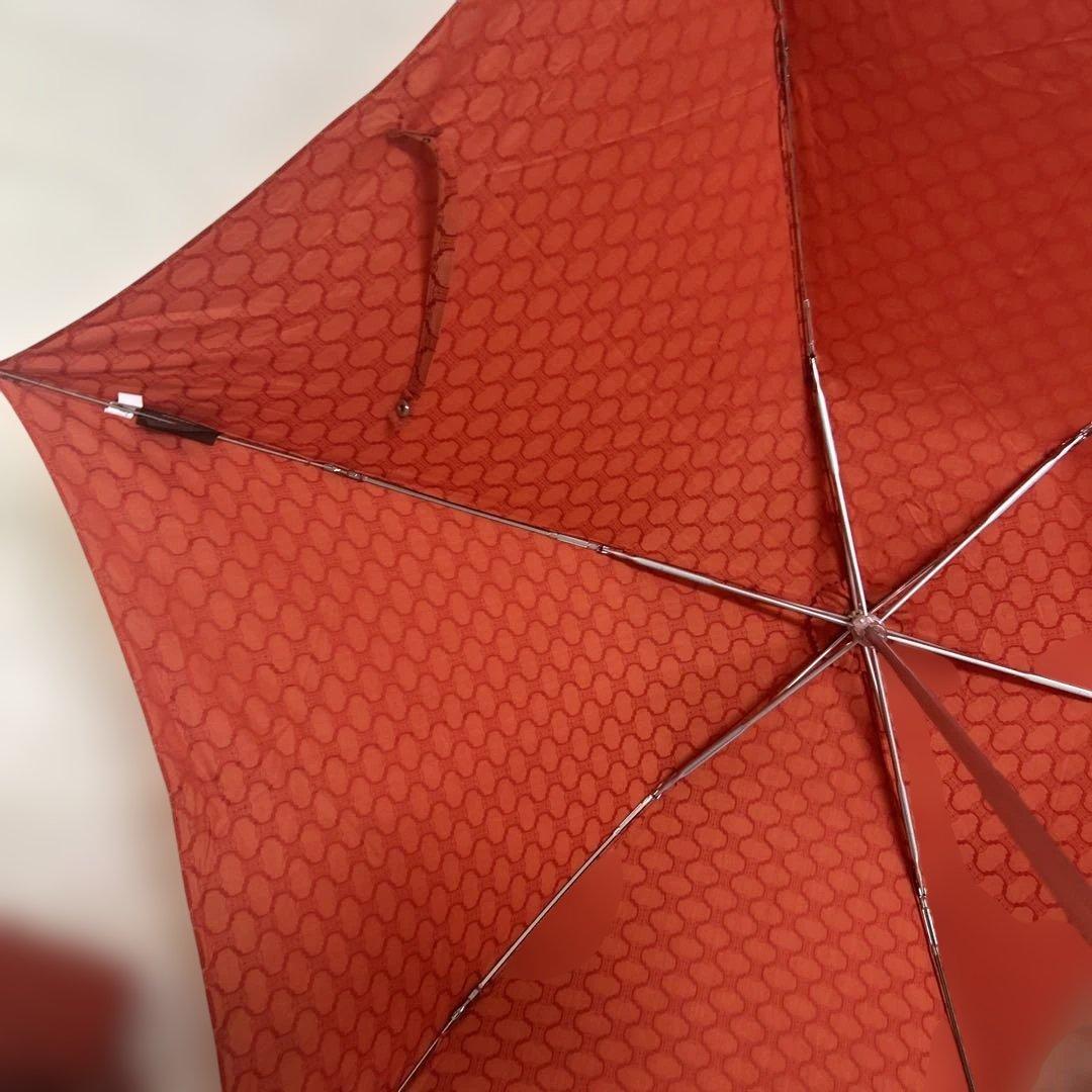 ✨未使用・タグ付き✨セリーヌ CELINE マカダム 総柄 折り畳み傘 ボルドー