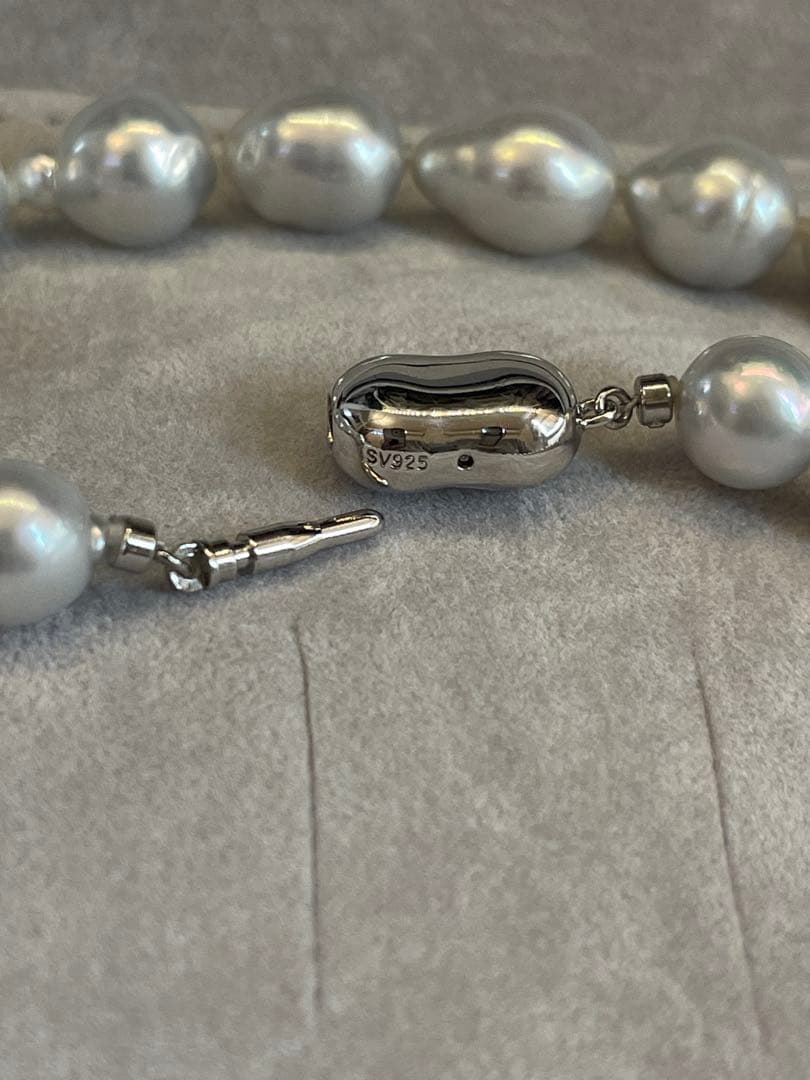 ディノス 白蝶バロックパールロングネックレス 約85cm