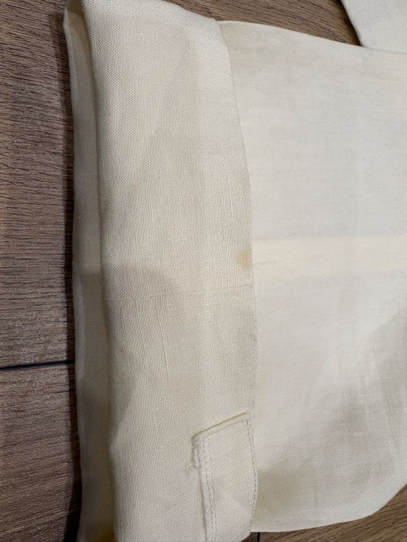 ARMANI COLLEZIONI ホワイト リネンタックパンツ サイズ46