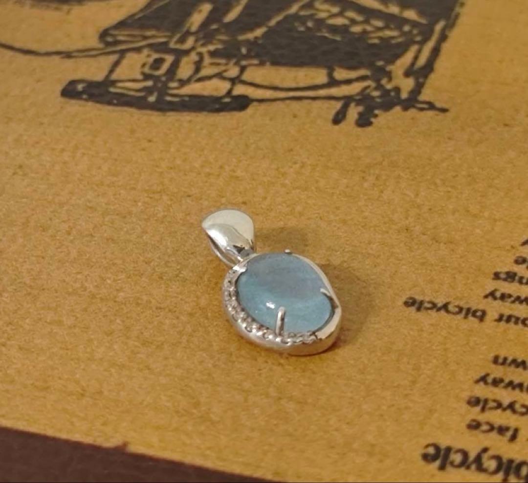 agete アガット <3月誕生石> シルバーアクアマリンチャーム
