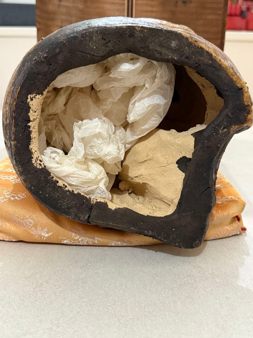 信楽焼 狸庵作 女将狸 置物 陶器 伝統工芸 木箱箱love&peace