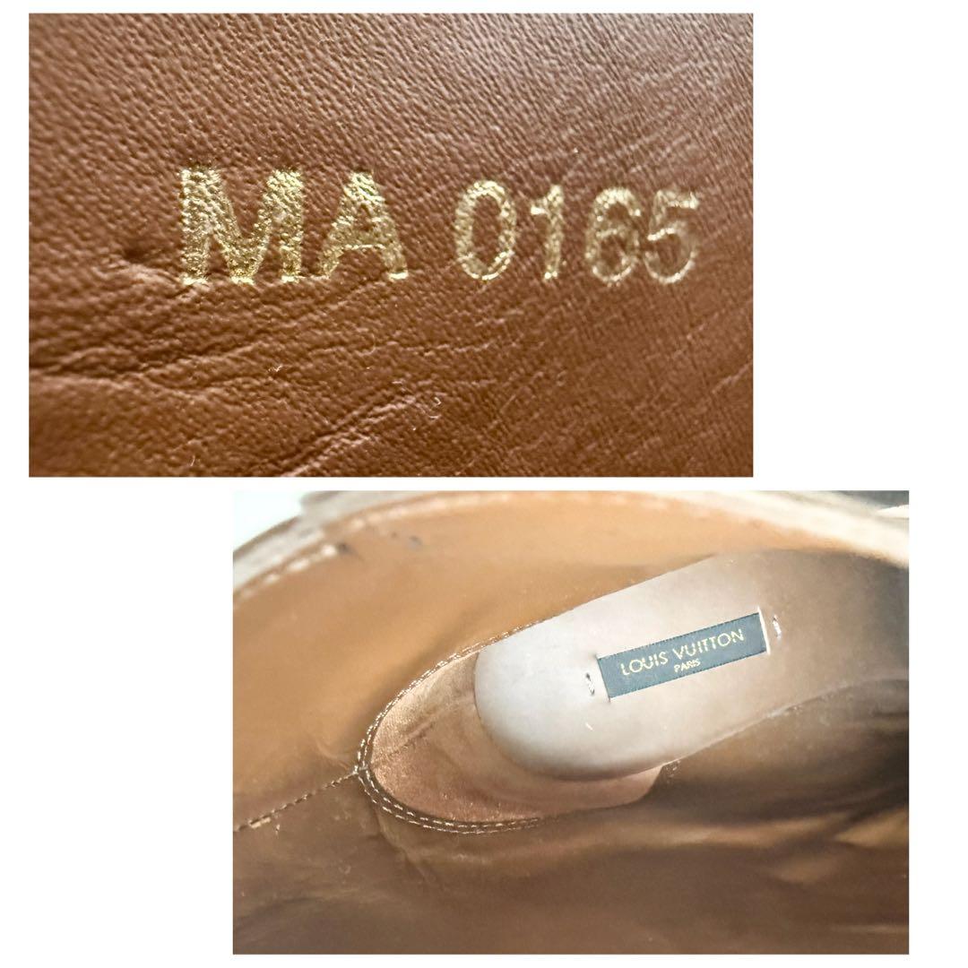 【ルイヴィトン】LVサークルアンクルブーツ ロゴ入り レザー ブーティ 36.5