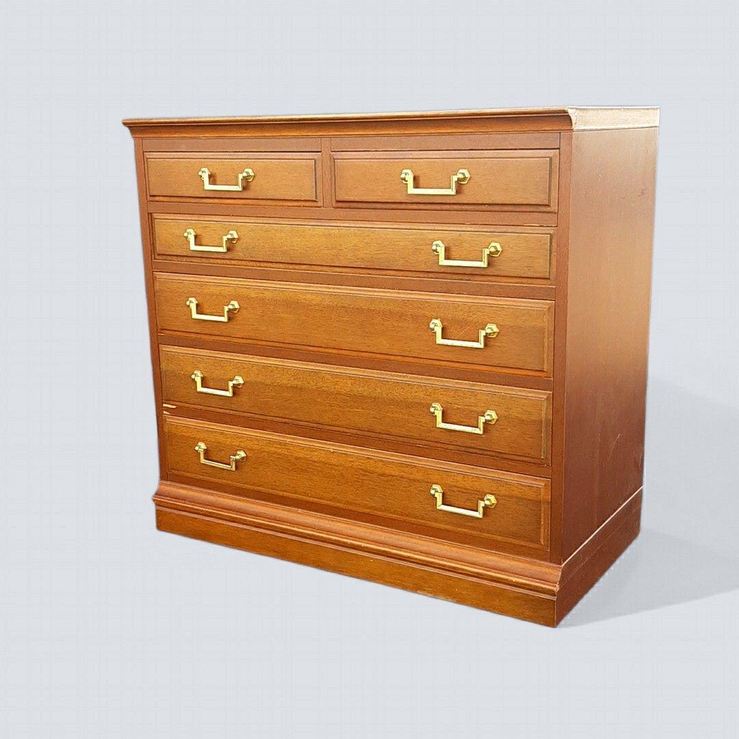 廃盤希少　マルニ木工 地中海 チェスト80 5段6杯 マホガニー maruni