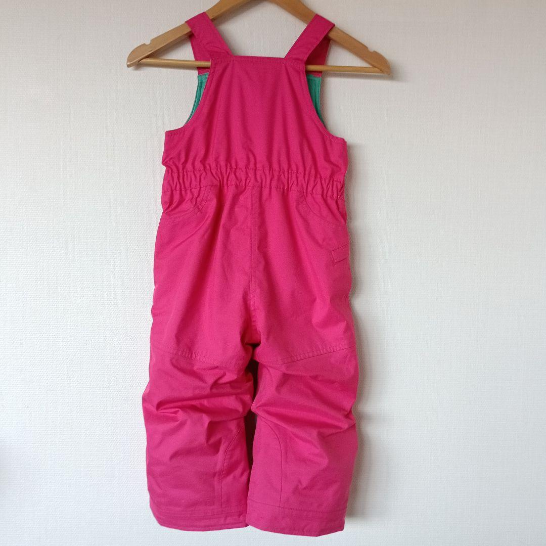 patagonia 子ども用スキーウェア ピンク/グリーン