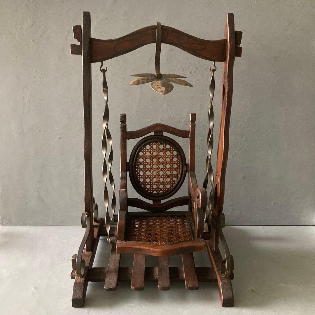 希少 ヴィンテージ ドール用 スイングチェア アンティーク雑貨