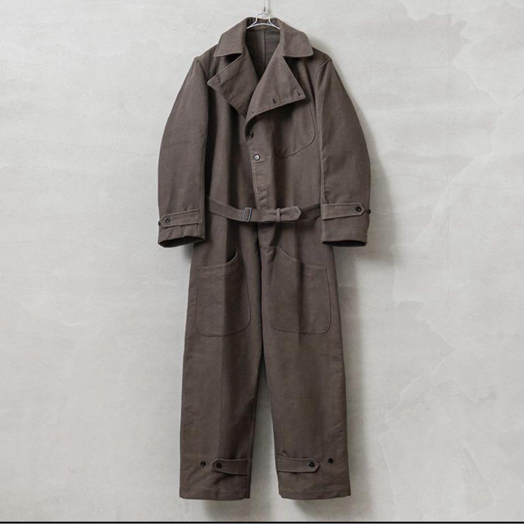 デッドストック イタリア軍 モールスキン カバーオール BROWN