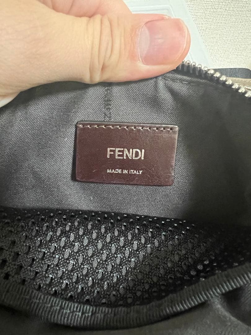 FENDI ズッカ柄 ウエストバッグ コーティングキャンバス レザー