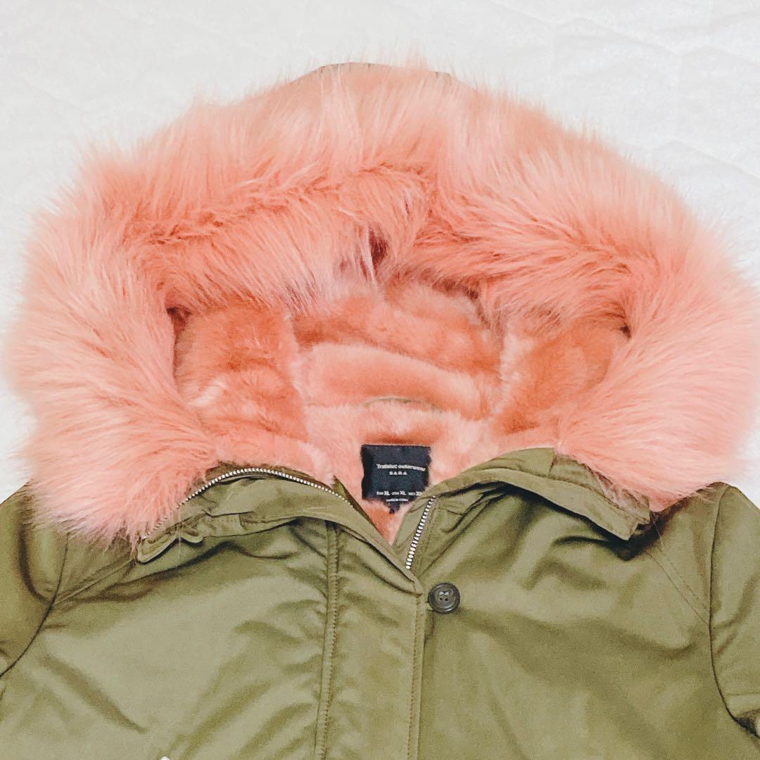 幻の逸品 海外モデル着用 XL ピンクファー ザラ モッズコート N-3B
