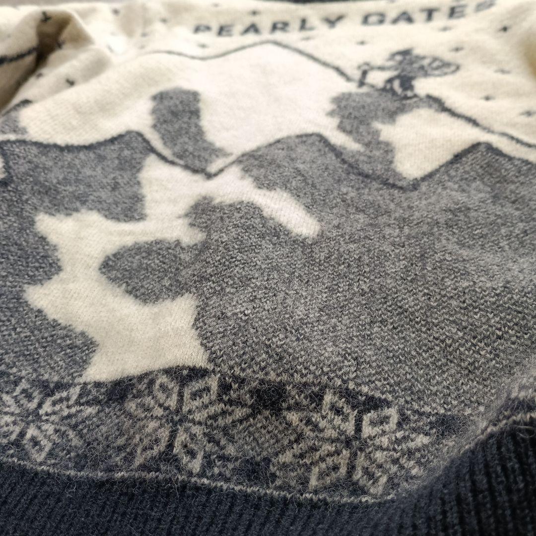 4サイズ　PEARLY GATES 日本製　ウールセーター　ニット　山登り