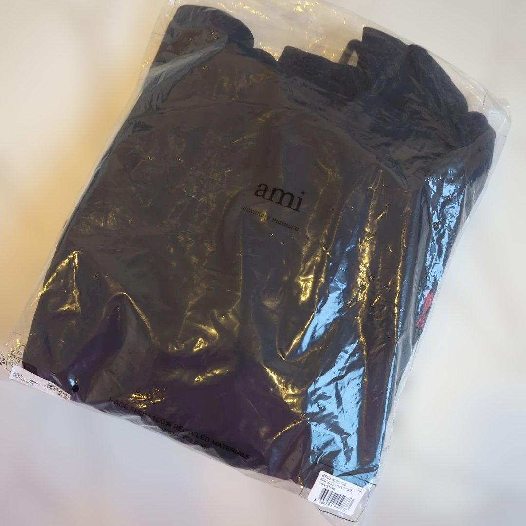 【セール】AMI PARIS パーカー ネイビー L ハート刺繍 ロゴ