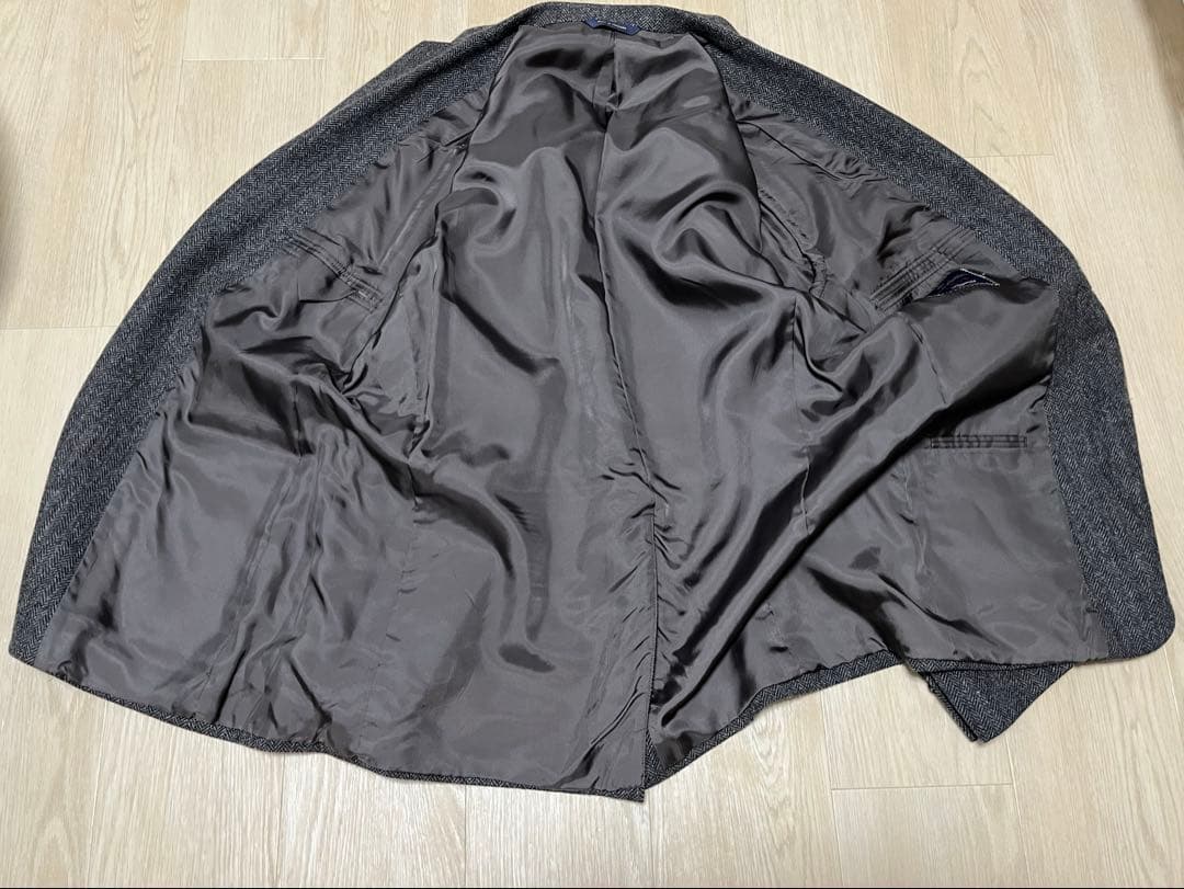 BrooksBrothers 2釦シングルヘリンボーンアンコンジャケット灰 XL