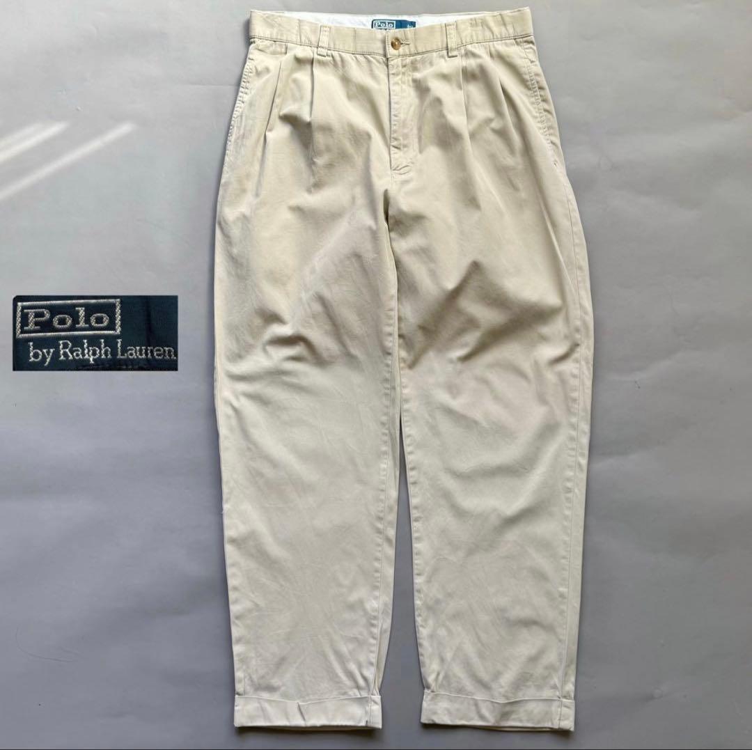 90s ラルフローレン Hammond pant ポロチノ ライトベージュ