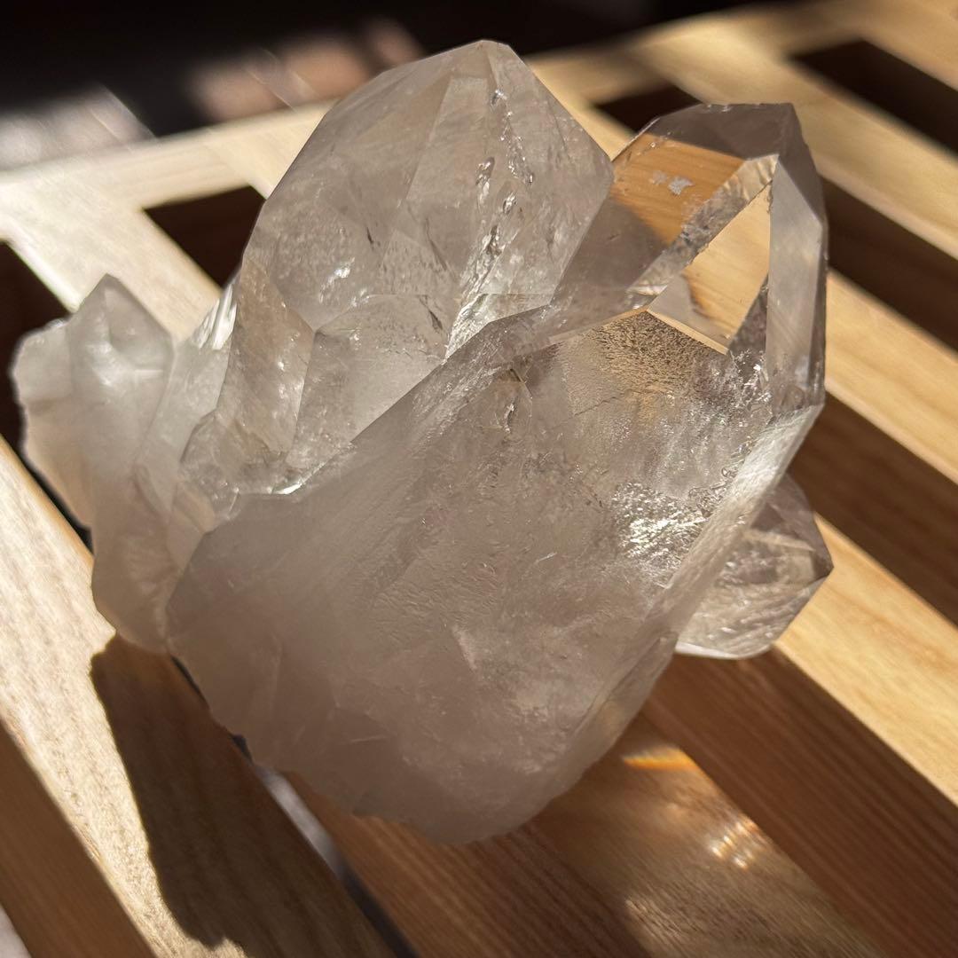 天然水晶 群晶 クラスター 原石｜存在感のある一点もの｜QC-001