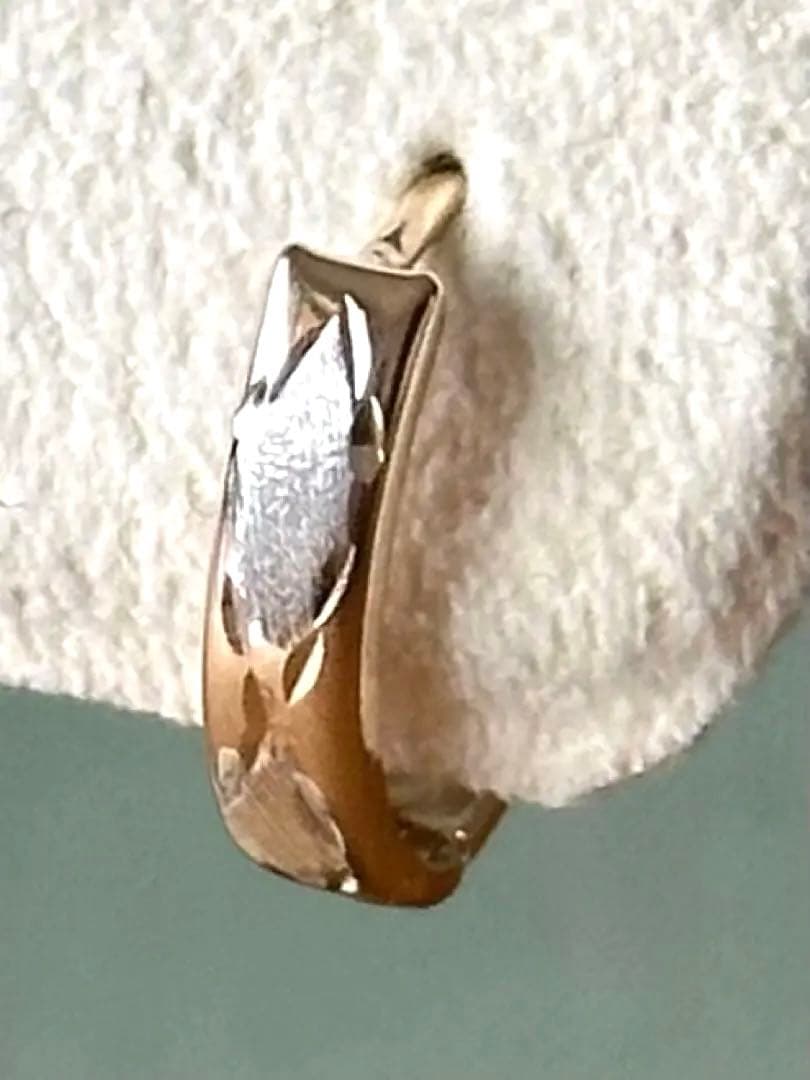 みー様　K14刻印あり 上品フープピアス片耳用14金