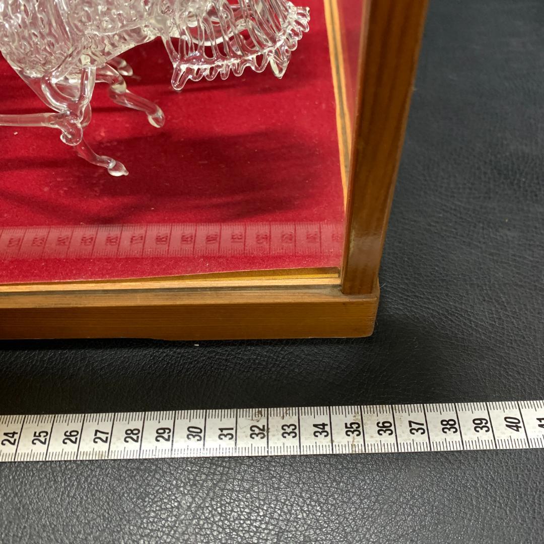 細密ガラス細工　馬車　インテリア　昭和レトロ