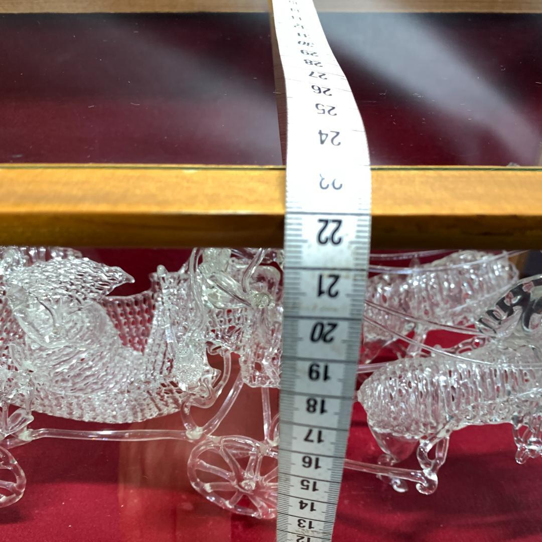 細密ガラス細工　馬車　インテリア　昭和レトロ