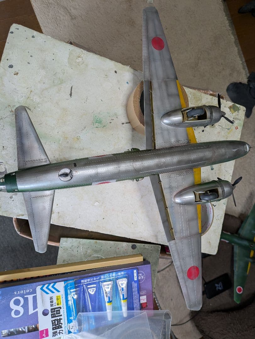 プロペラ回ります。タミヤ1/48完成品『一式陸攻11型』山本長官搭乗機