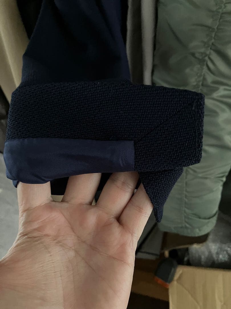 ルビアム1911 ネイビー ダブルブレスト ブレザー ホップサック