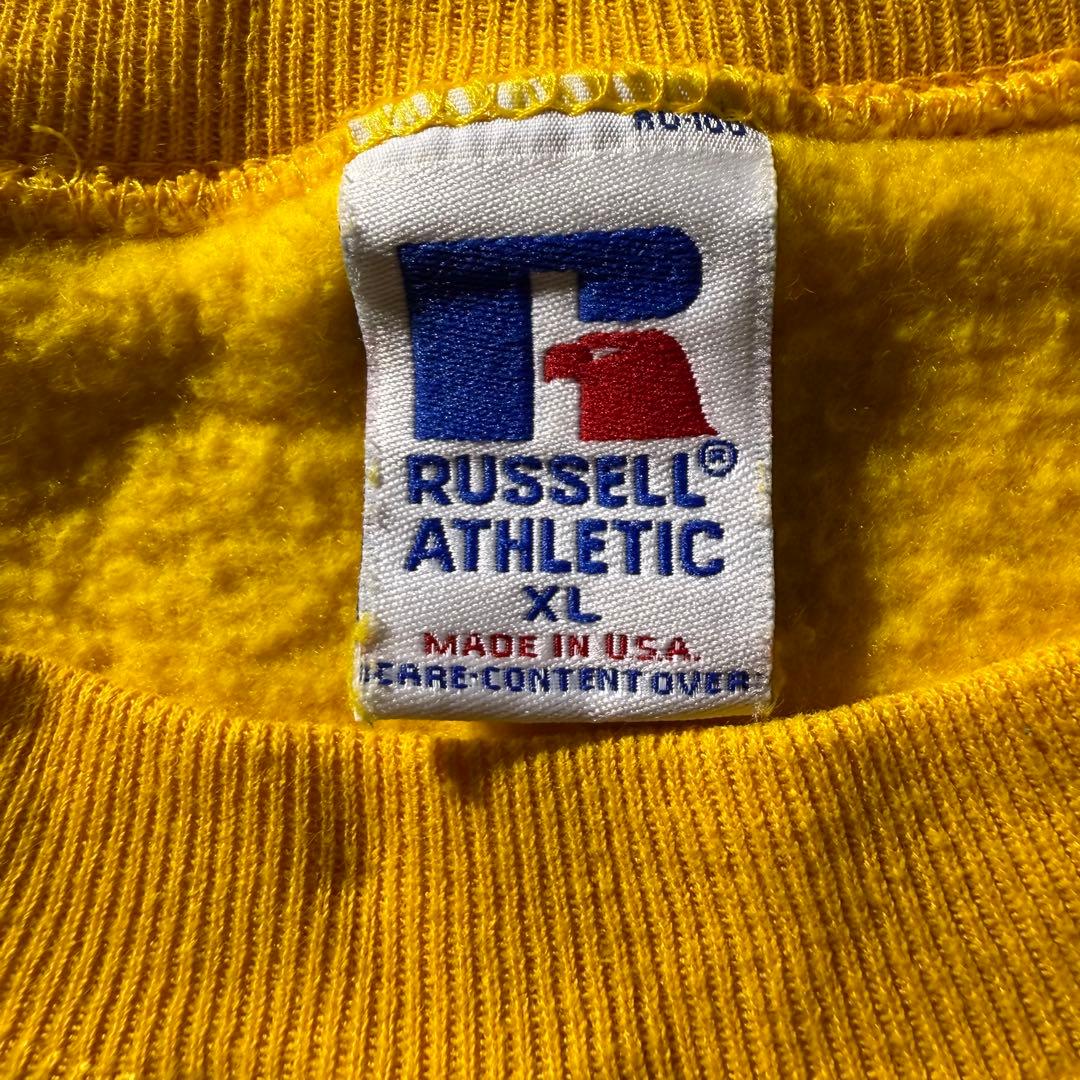 RUSSELL ATHLETICプリントスウェットUSA製古着ペンキ一点物希少