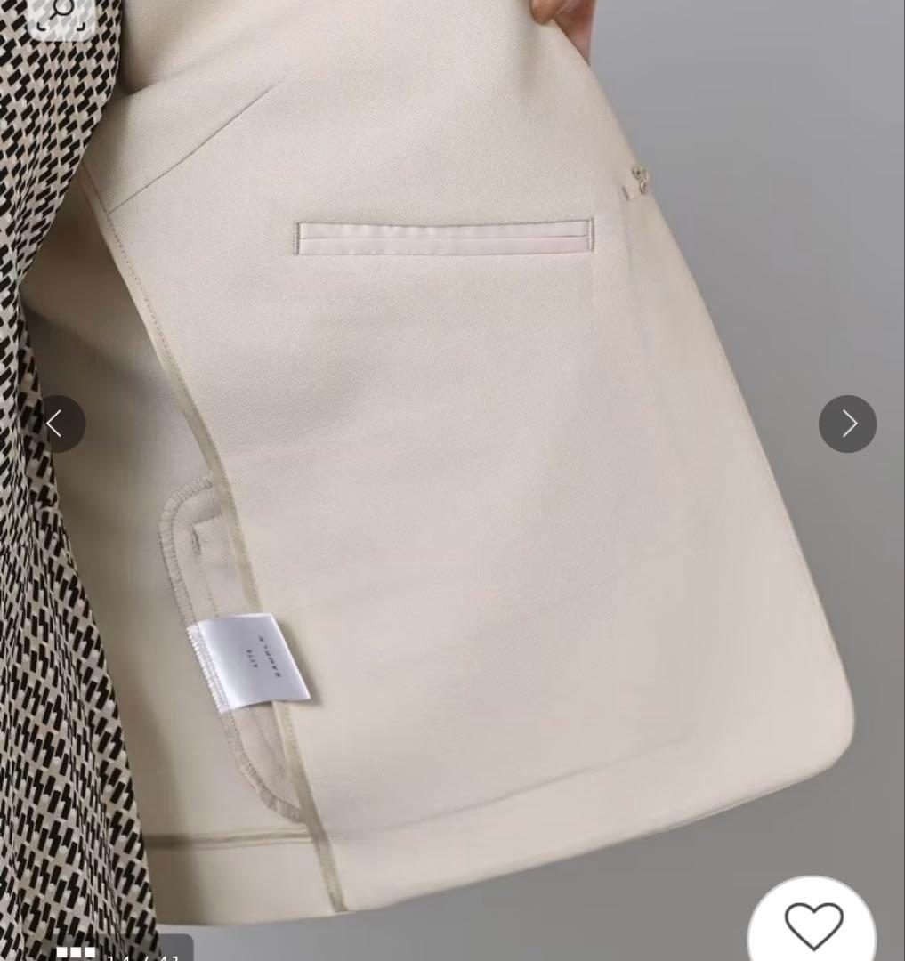 新品　アンタイトル　スカート スーツ　ライトグレー系orライトベージュ系　XS