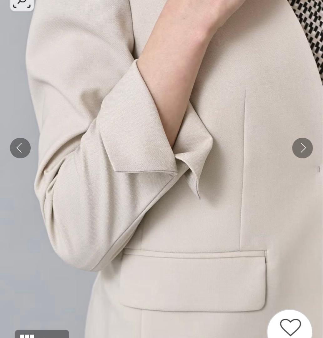 新品　アンタイトル　スカート スーツ　ライトグレー系orライトベージュ系　XS