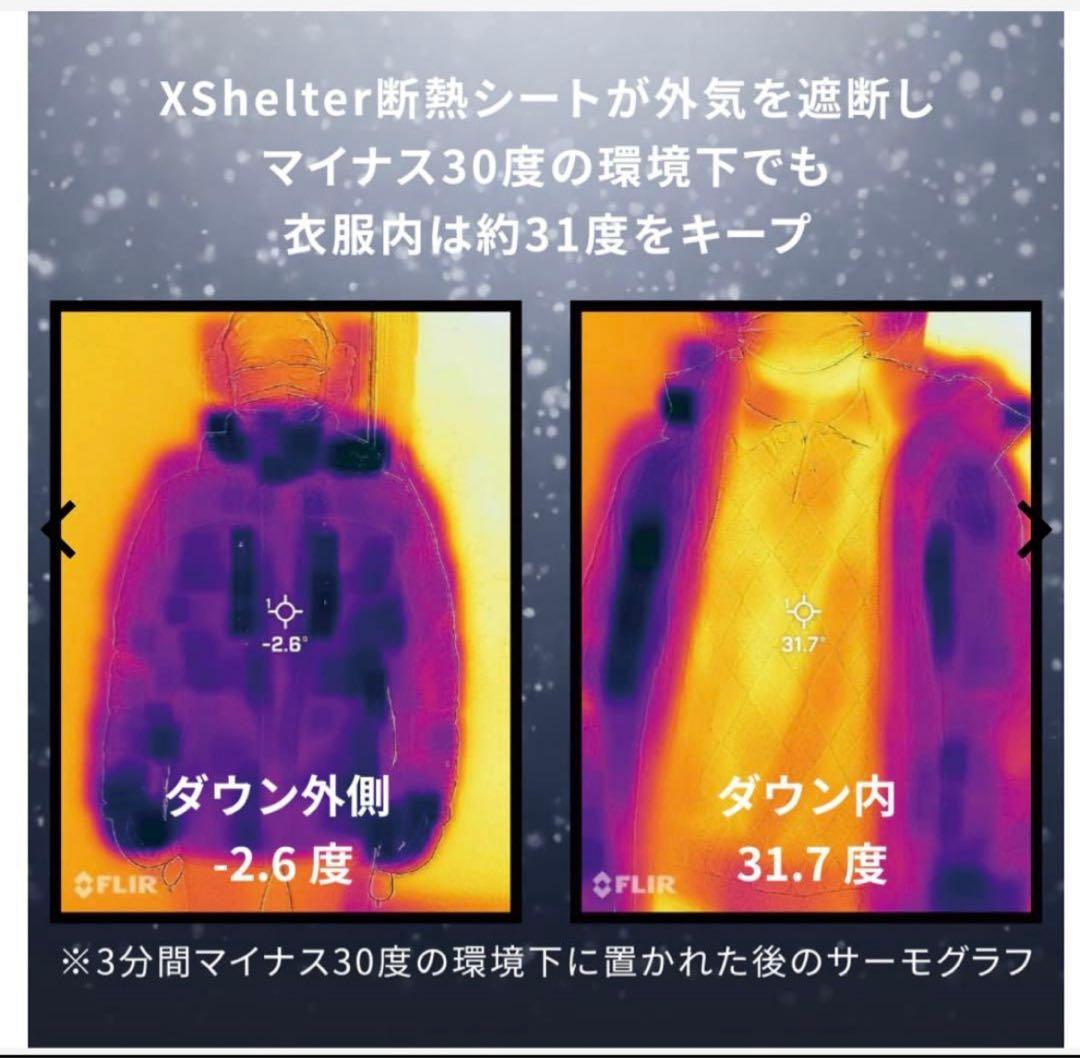 エックスシェルター(R)断熱αプレミアムギガパフダウンコート ブラックL