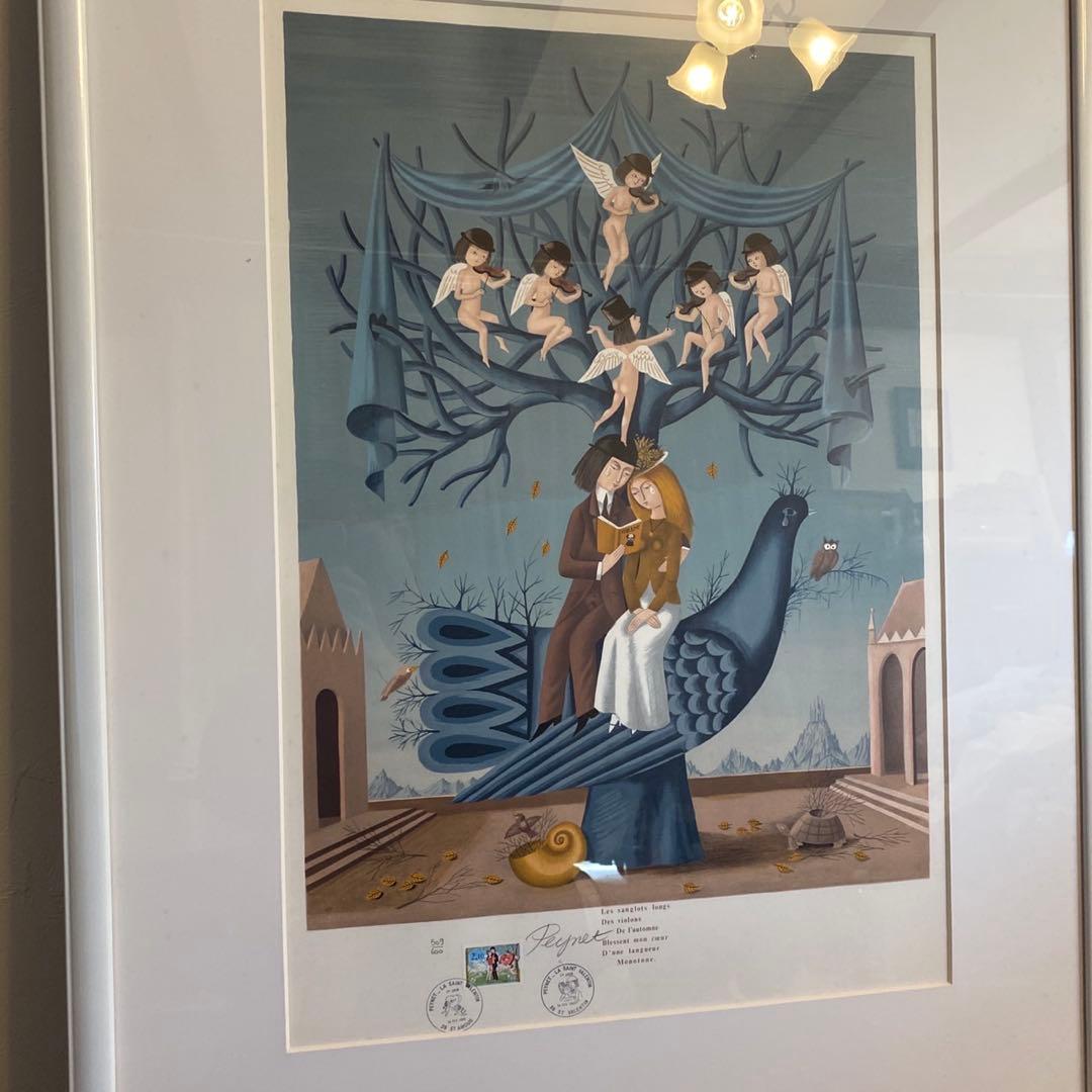 レイモン・ペイネ「秋のヴァイオリン」リトグラフ 版画