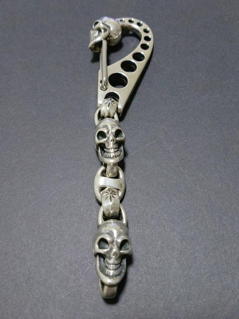 ビルウォールレザー_スカルキーチェーン