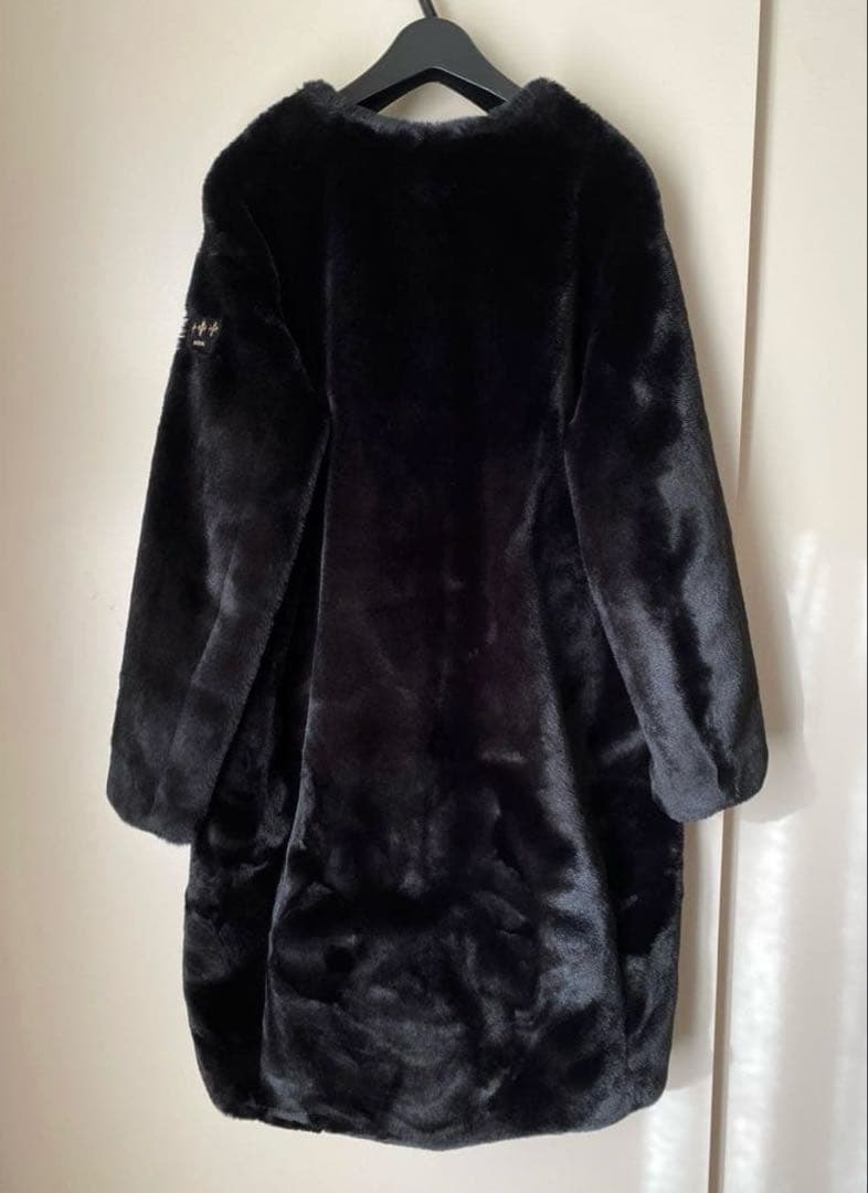 美品TATRAS タトラス TAMIL タミル エコファー ノーカラーコート