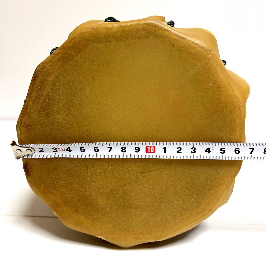 『桶胴太鼓』　和太鼓 20cm x 16cm 打楽器　祭り　締め太鼓　皮革　本革