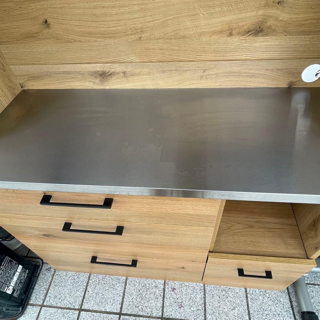 食器棚 オープンボード 幅110cm カップボード キッチンボード 電子レンジ