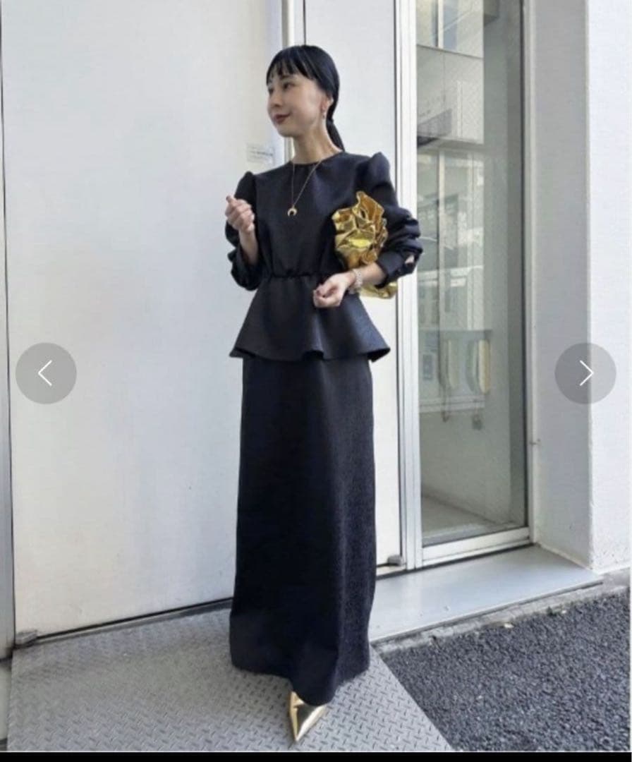 Ameri vintage アメリLADY LIKE PEPLUM DRESS