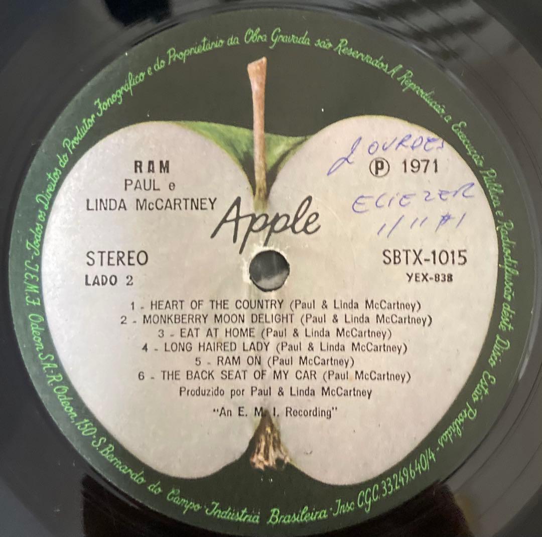 稀少ブラジルオリジナルRamラムPaul McCartneyレコード