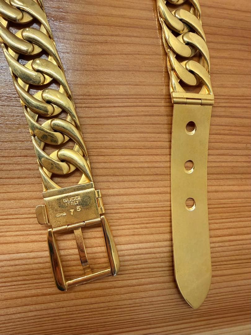 GUCCI グッチ チェーンベルト ゴールド イタリア製