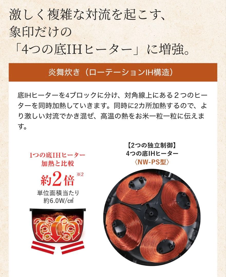 象印　炎舞炊き　NW-PS10 炊飯器