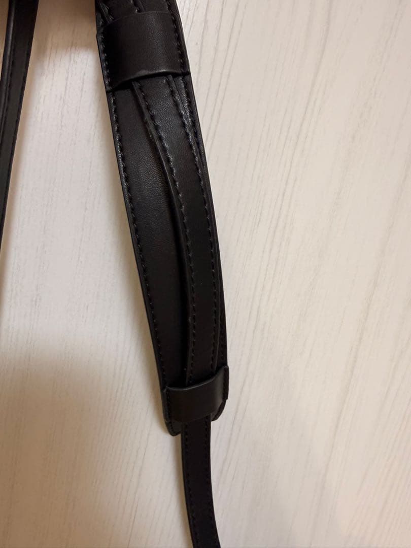 MCM ブラックレザーハンドバック2wayショルダーバッグ