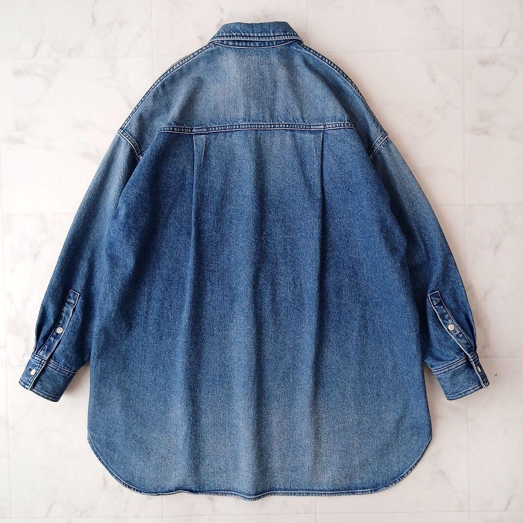 美品 ガリャルダガランテ 洗える デニムオーバーシャツ ジャケット ブルー系