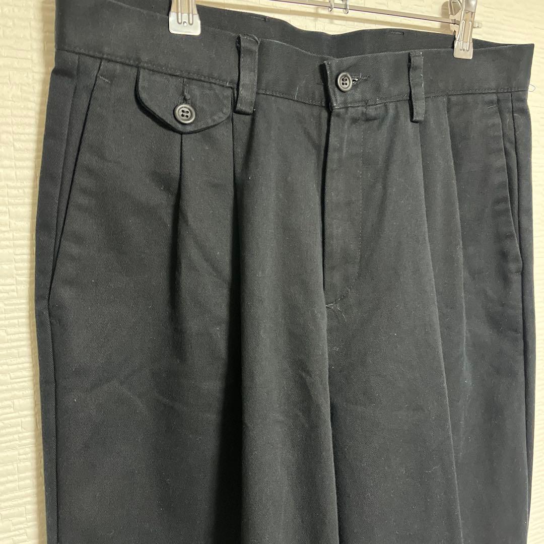 カ*イ様 美品 激安 新品　黒　DOCKERS ブラック　ツータック　チノ ドッ