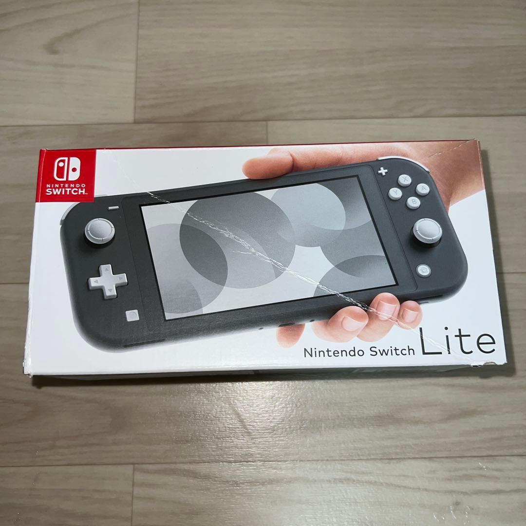 ニンテンドー　switch lite スイッチ　グレー　正規品　充電器、箱付き