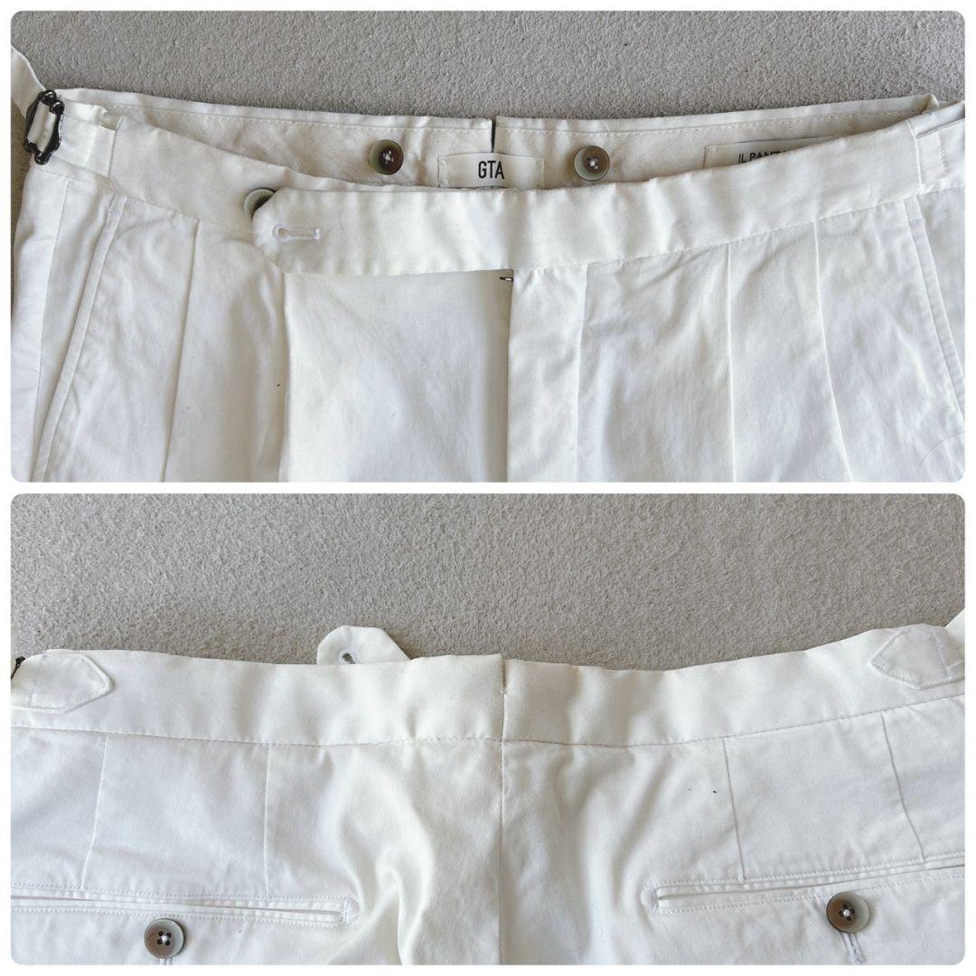 GTA HERRICK サイドアジャスター ホワイト スラックス トラウザース