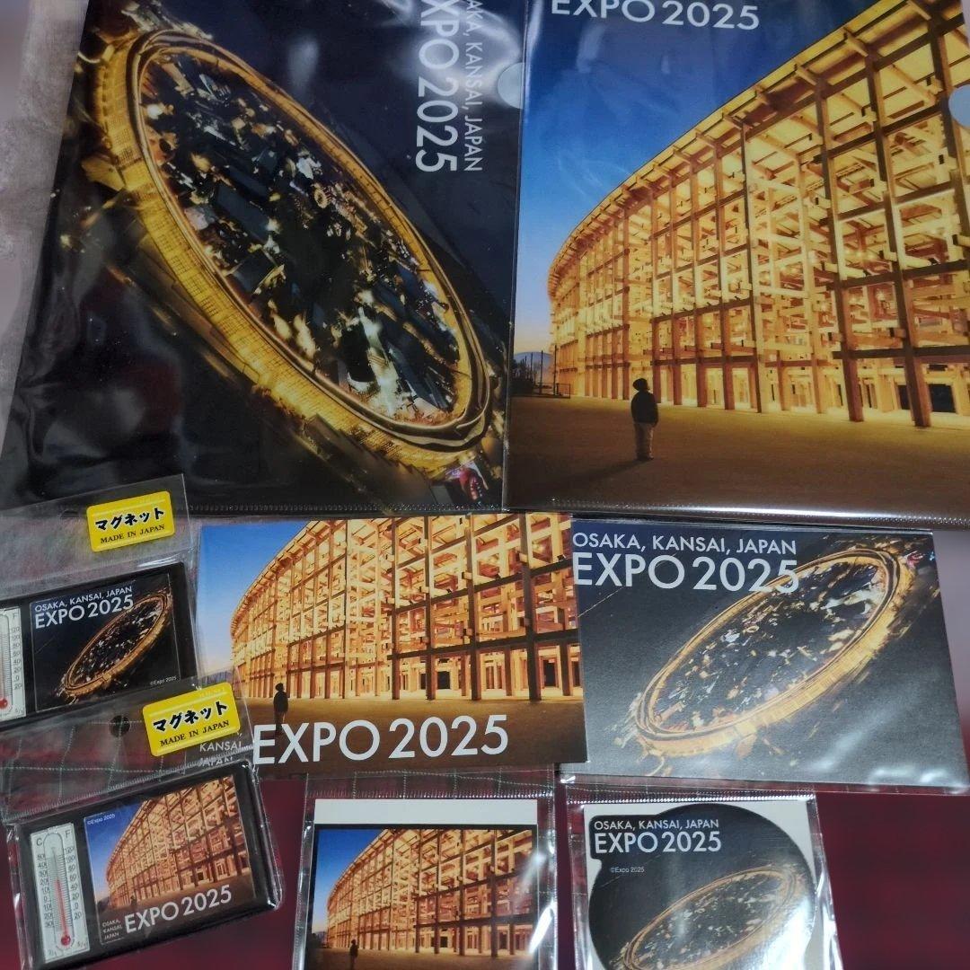 【9点セット】大屋根リング　温度計付　マグネット　ポストカード　ステッカー　万博