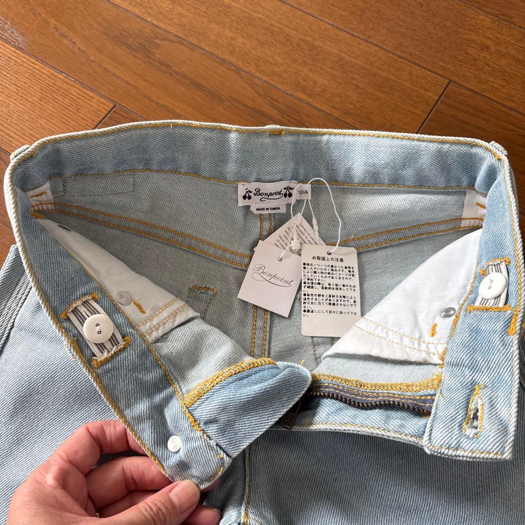 【新品】Bonpointボンポワン デニムパンツ　ブルージーンズ　10A