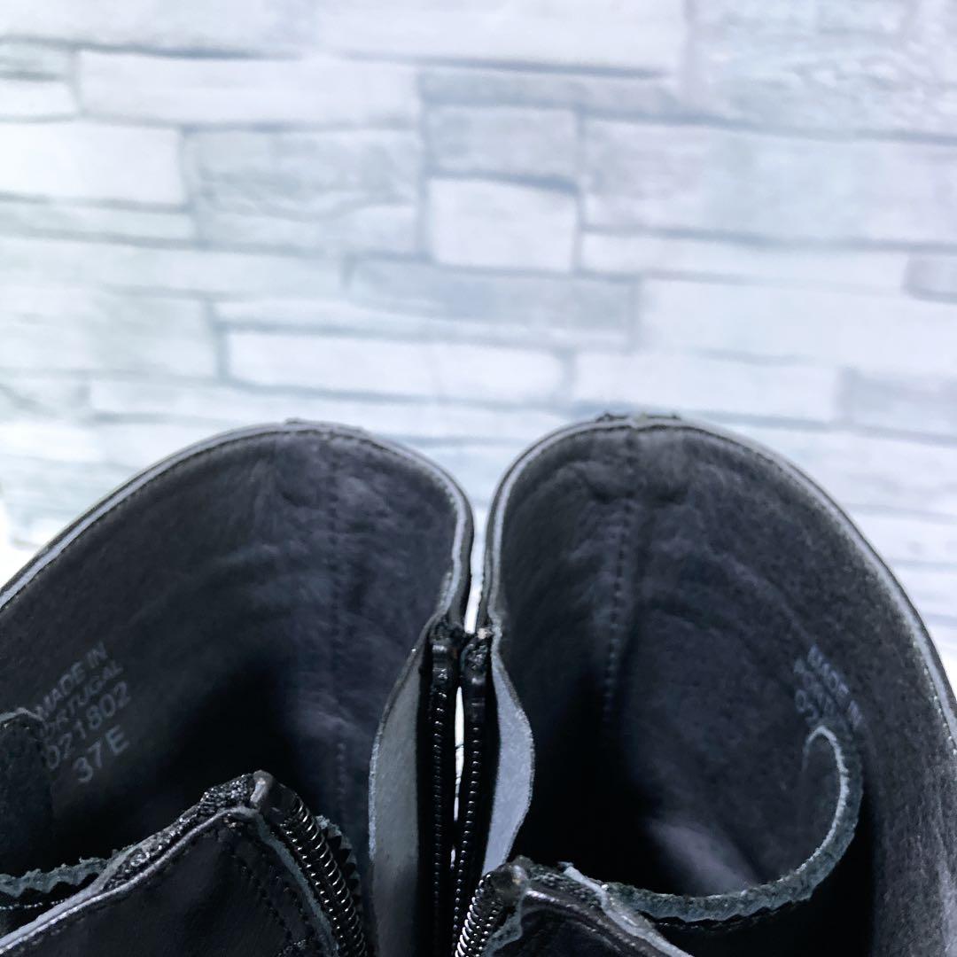 美品 ビルケンシュトック ララミーブーツ レースアップ 本革 黒 37 24