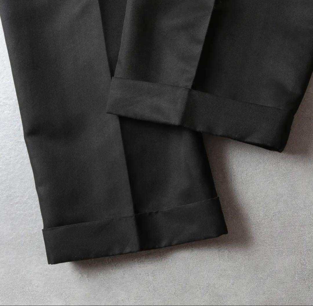 【美品】LAUREN RALPH LAUREN 2タックスラックス 黒 W32