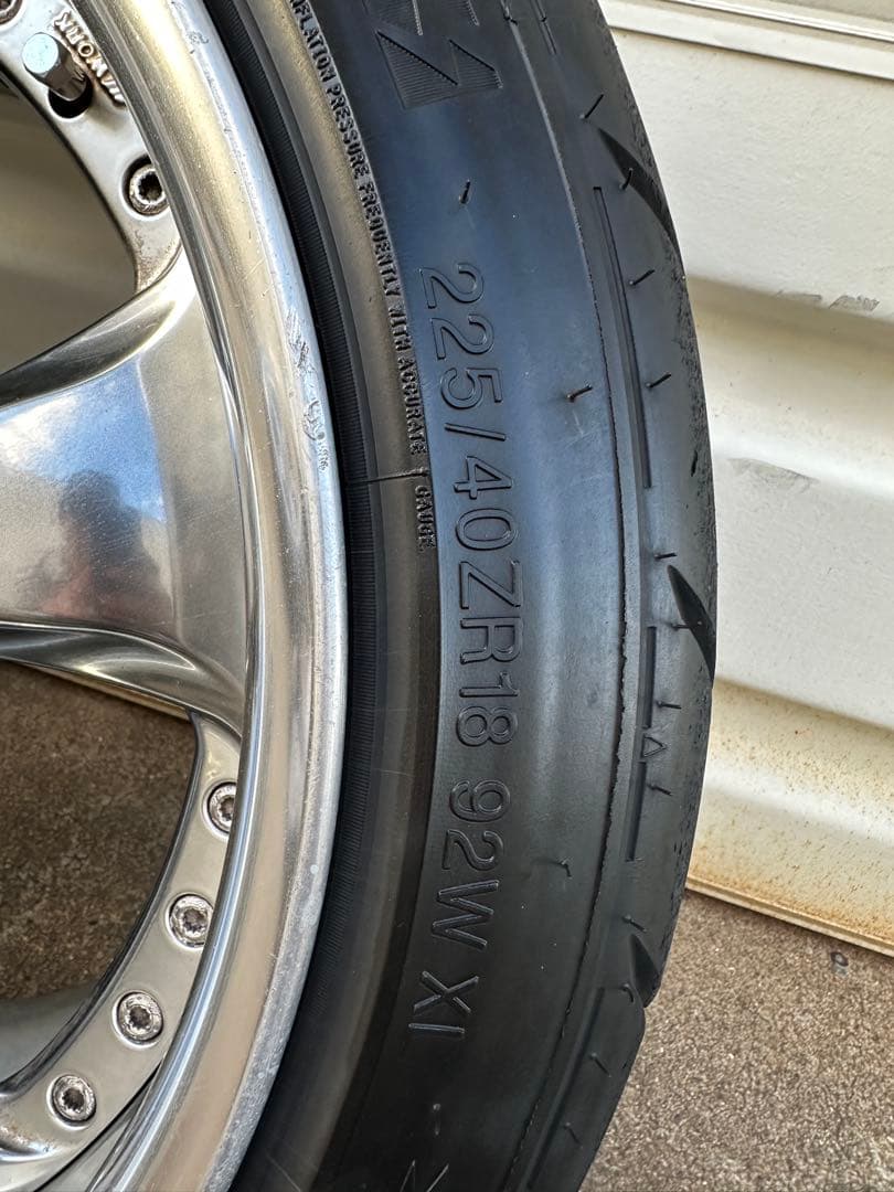 当時物work vs-kf 18インチ 9J＋38 114.3 シバタイヤ