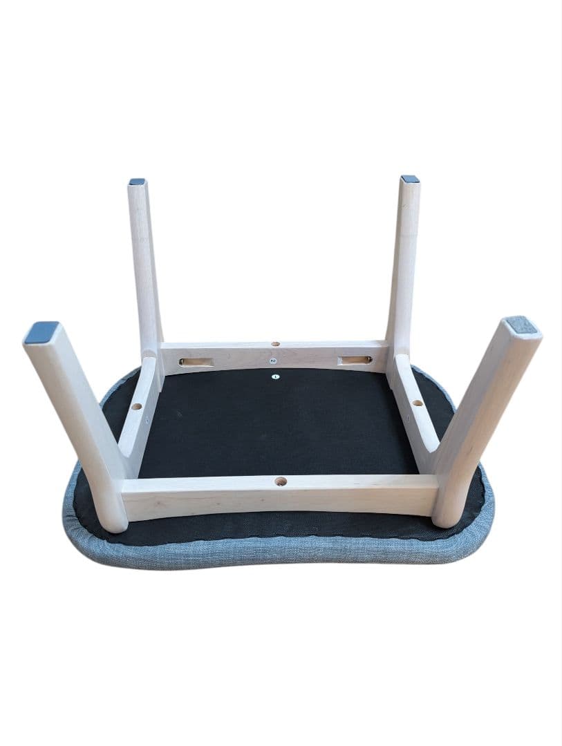 【美品】ニトリ オットマン ブルーグレー スツール NITORI