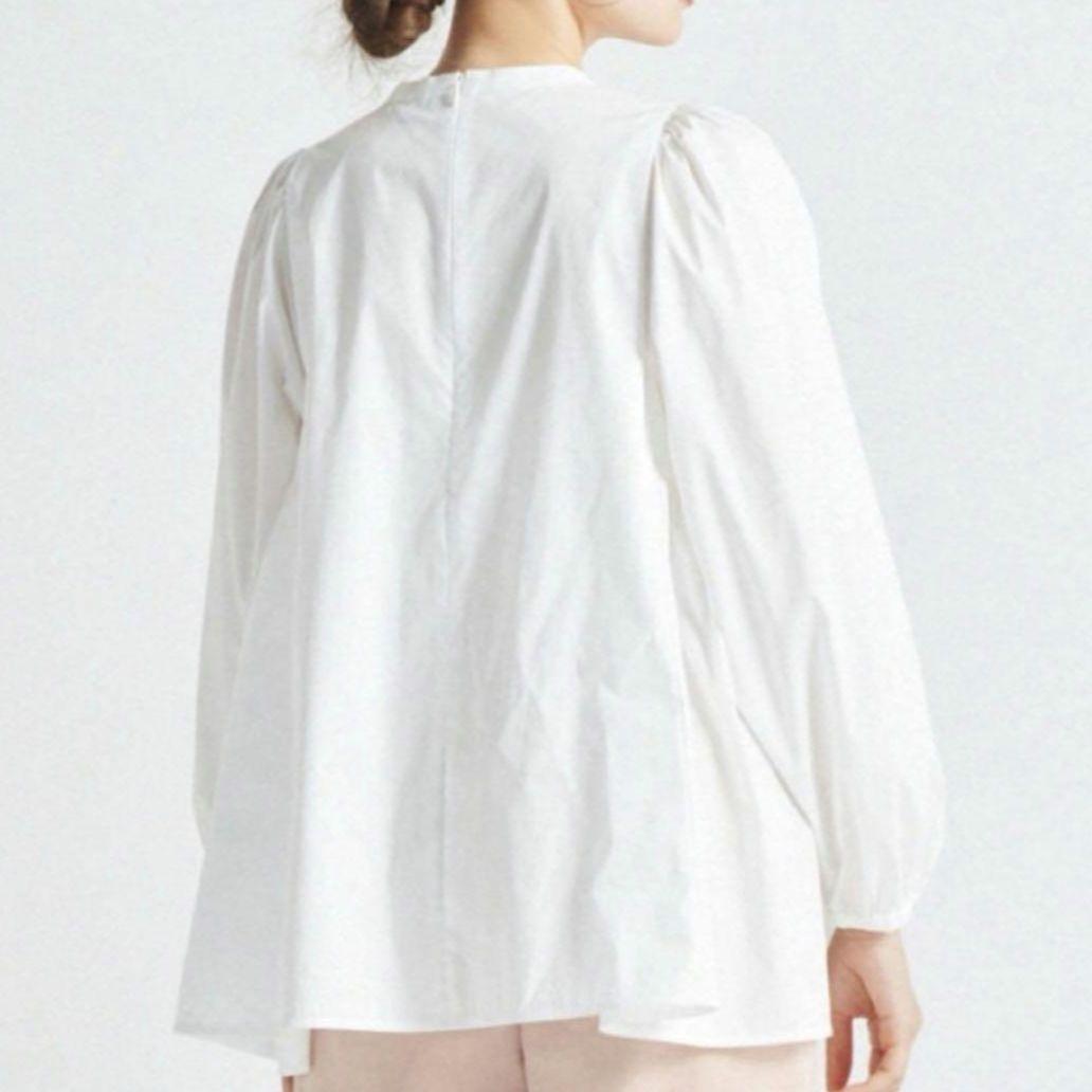 yori ヨリ サイドギャザーブラウス ホワイト 36