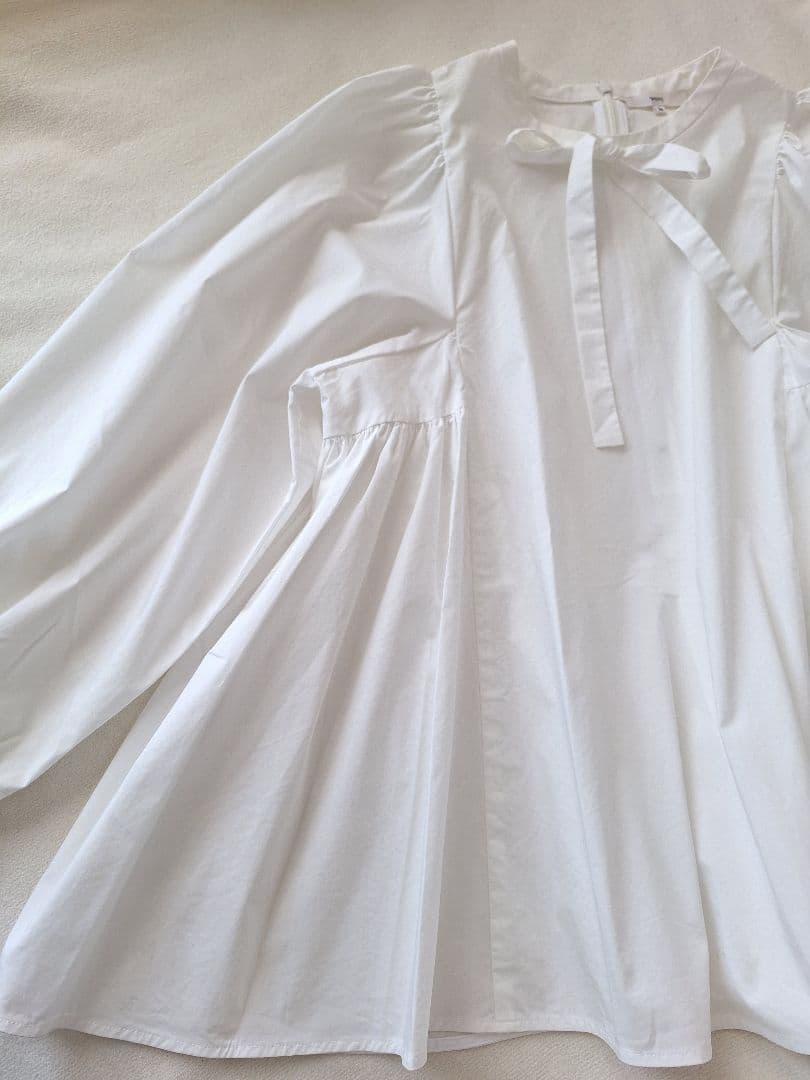 yori ヨリ サイドギャザーブラウス ホワイト 36